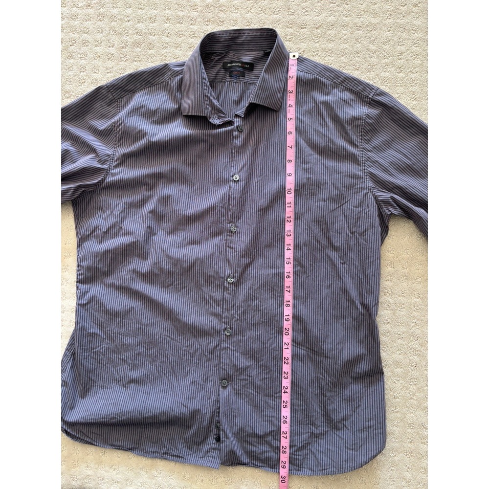 John Varvatos Slim Fit Long Sleeve Button Up Men's Shirt Preppy 17 36/37 - Picture 7 of 8